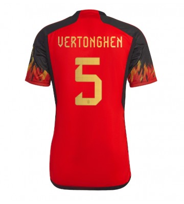 Belgia Jan Vertonghen #5 Koszulka Podstawowych MŚ 2022 Krótki Rękaw